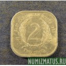 Монета 2 цента, 1981-2000, Восточные Карибы
