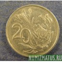 Монета 20 центов, 1970-1990, ЮАР