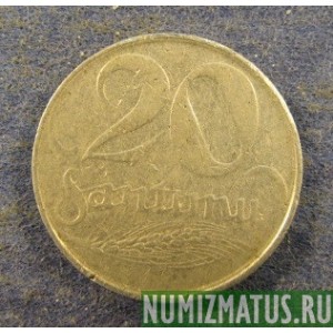 Монета 20 сантимов, 1922, Латвия