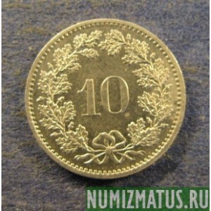 Монета 10 раппен, 1879-2012, Швейцария ( не магнитится)