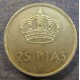 Монета 25 песет, 1982-1984, Испания