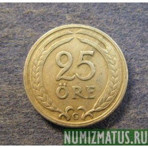 Монета 25 оре, 1921-1947, Швеция