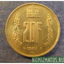 Монета 20 франков,1980-1983, Люксембург