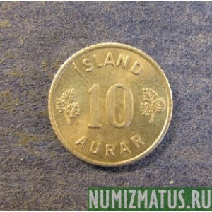 Монета 10 ауру, 1946-1969, Исландия