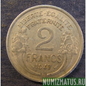 Монета 2 франка, 1944В-1950В, Франция