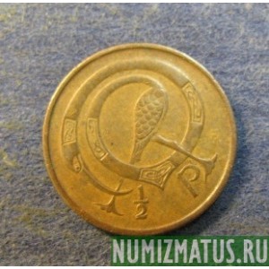 Монета 1/2 пенни, 1971-1986, Ирландия
