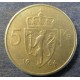 Монета 5 крон,1963-1973, Норвегия