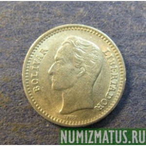 Монета 25 сантимов, 1965, Венесуэла