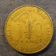 Монета 10 франков, 1981(а)-2000(а), Западная Африка