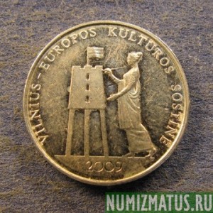 Монета 1 лит, 2009 , Литва
