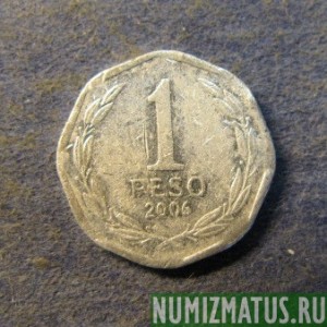 Монета 1 песо, 1992-2009, Чили