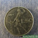 Монета 50 лир, 1954 - 1989, Италия