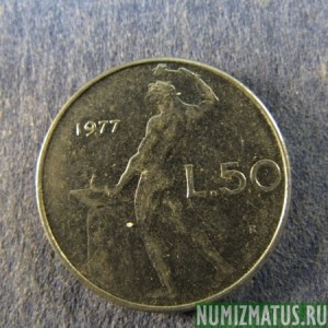 Монета 50 лир, 1954-1989, Италия
