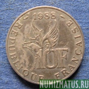 Монета 10 франков, 1988, Франция
