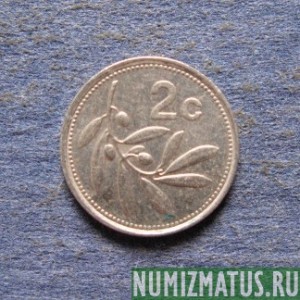 Монета 2 цента, 1991-2005,  Мальта