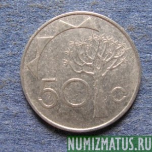 Монета 50 центов, 1993, 1996, 2008,2010, Намибия