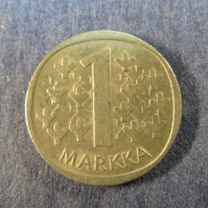 Монета 1 марка, 1969-1993, Финляндия