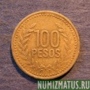 Монета 100 песо, 1994-1995, Колумбия