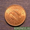 Монета 1/2 цента, 1964, Сьера Леоне