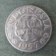 Монета 10 сен, 1957, Индонезия