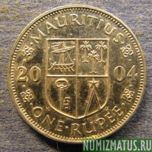 Монета 1 рупия, 1987-2010, Маврикий