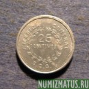 Монета 25 сантимов,  1983 -1989, Коста Рика
