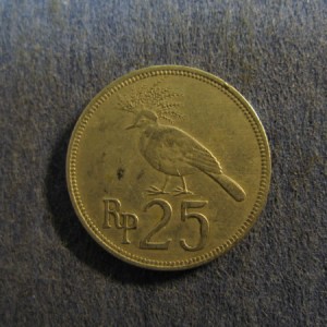 Монета 25 рупий, 1971, Индонезия