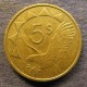 Монета 5  долларов, 1993, 2012, Намибия
