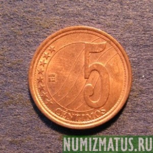 Монета 5 сантимов, 2007, Венесуэла