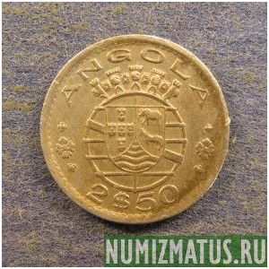 Монета 2-1/2 эскудо, 1953-1974, Ангола