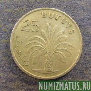 Монета 25 бутут, 1971, Гамбия