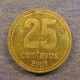 Монета 25 центаво, 2009-2010, Аргентина