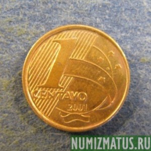 Монета 1 центаво, 1998-2004, Бразилия