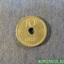 Монета 10 оре, 1924-1951, Норвегия