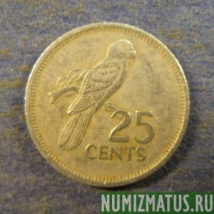 Монета 25 центов, 1982, Сейшелы