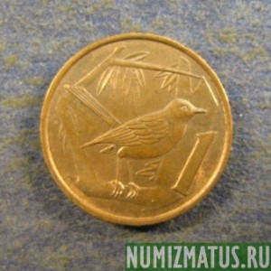 Монета 1 цент, 1972-1986, Каймановы острова