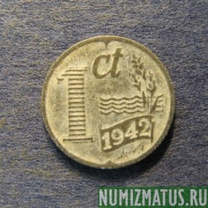 Монета 1 цент, 1941-1944, Нидерланды