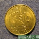 Монета 10 центов, 1990-2000, Сейшелы