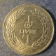 Монета 1 ливр, 1975-1986, Ливан
