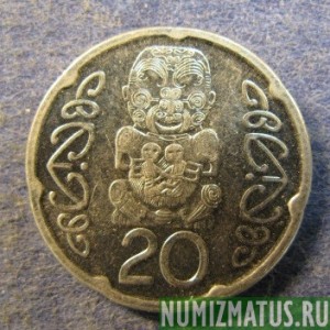 Монета 20 центов, 2006-2012, Новая Зеландия