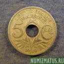 Монета 5 сантимов, 1914-1920, Франция