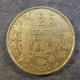 Монета 25 сантимов, 1904-1905, Франция