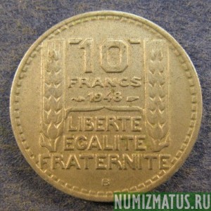 Монета 10 франков, 1947 В -1949 В, Франция