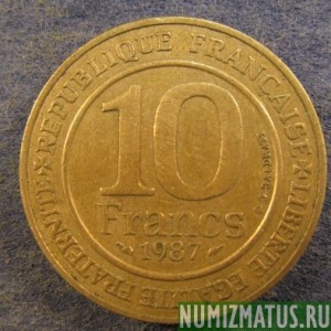 Монета 10 франков, 1987, Франция