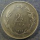 Монета 2-1/2 лиры, 1969-1980, Турция