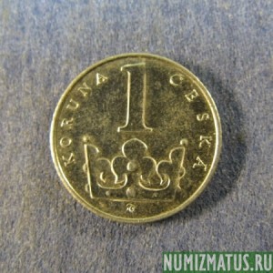 Монета 1 коруна, 1993-2013, Чехия