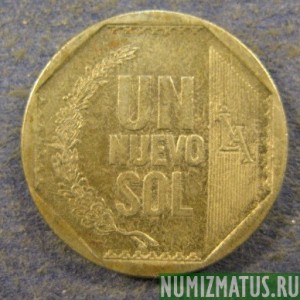 Монета 1 новый соль, 2001-2008, Перу