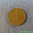 Монета 1 цент, 1948, Нидерланды