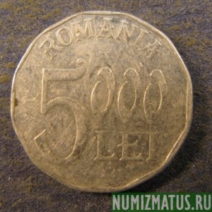 Монета 5000 лей, 2001-2006 Румыния