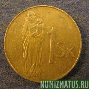 Монета 1 коруна, 1993-2008, Словакия